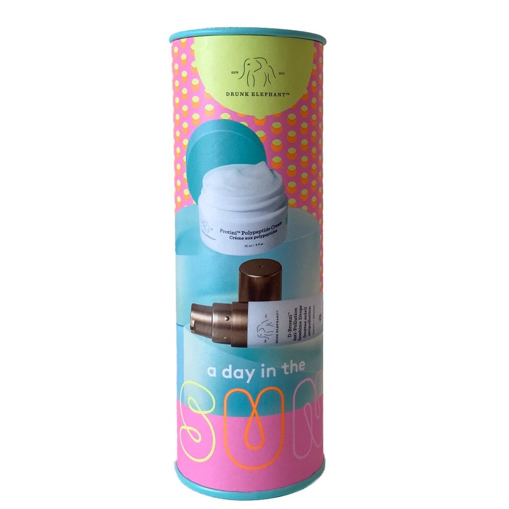 NEW Drunk Elephant Protini Cream + D-Bronzi Travel Set "A Day in the Sun"
